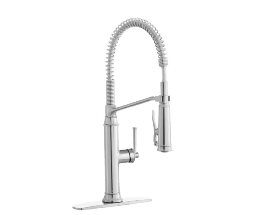 Glacier Bay 310 617 862 Linscott Single Handle Coil Springneck Pull Down Sprayer Kitchen Faucet 3051